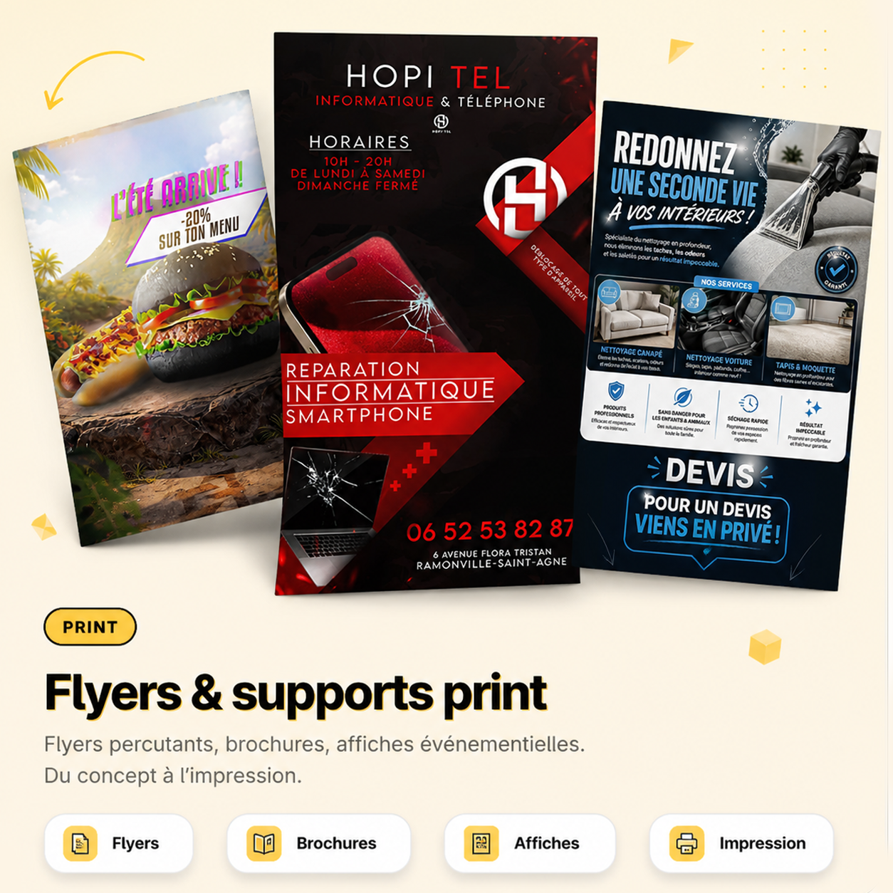 Flyers et supports print